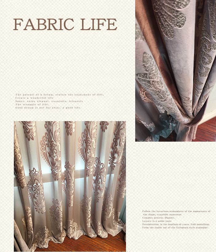 High-end Velvet Gilded Curtains