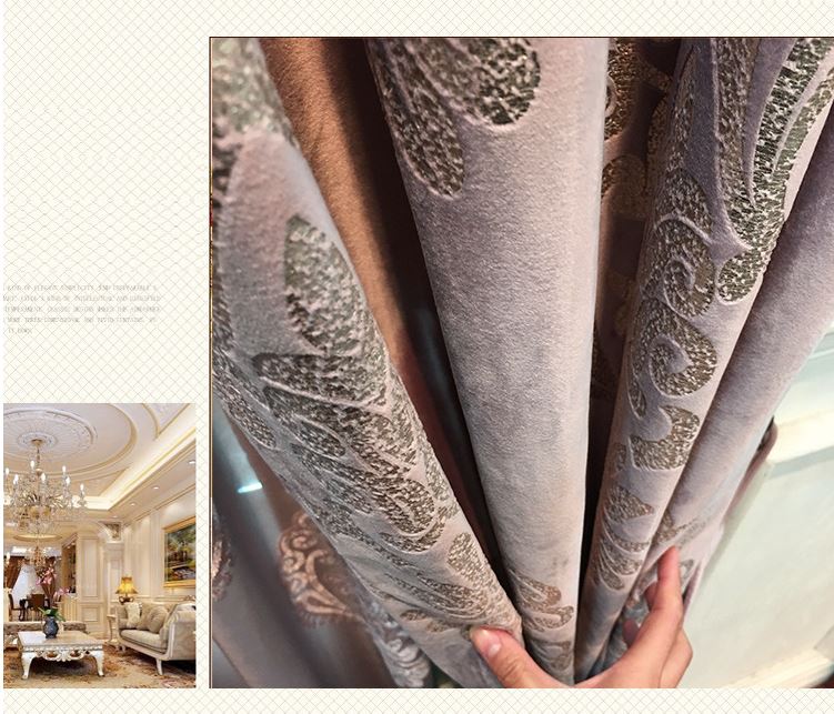 High-end Velvet Gilded Curtains