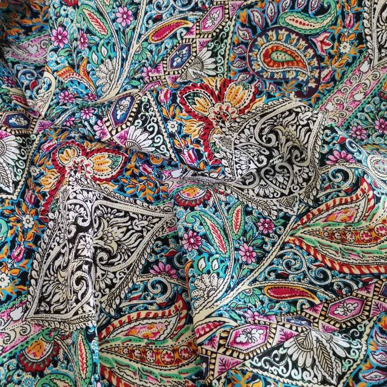 Paisley Ethnic Print Cotton Fabric Patchwork 